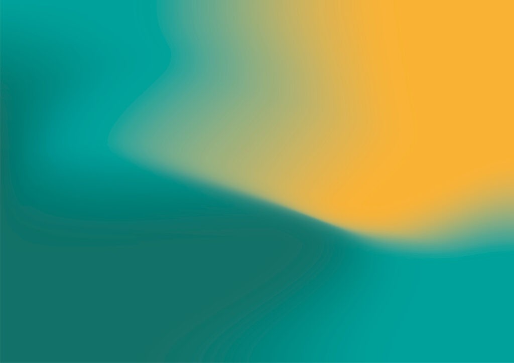 Abstrakter Farbverlauf in Türkis- und Gelbtönen mit weichen, fließenden Übergängen